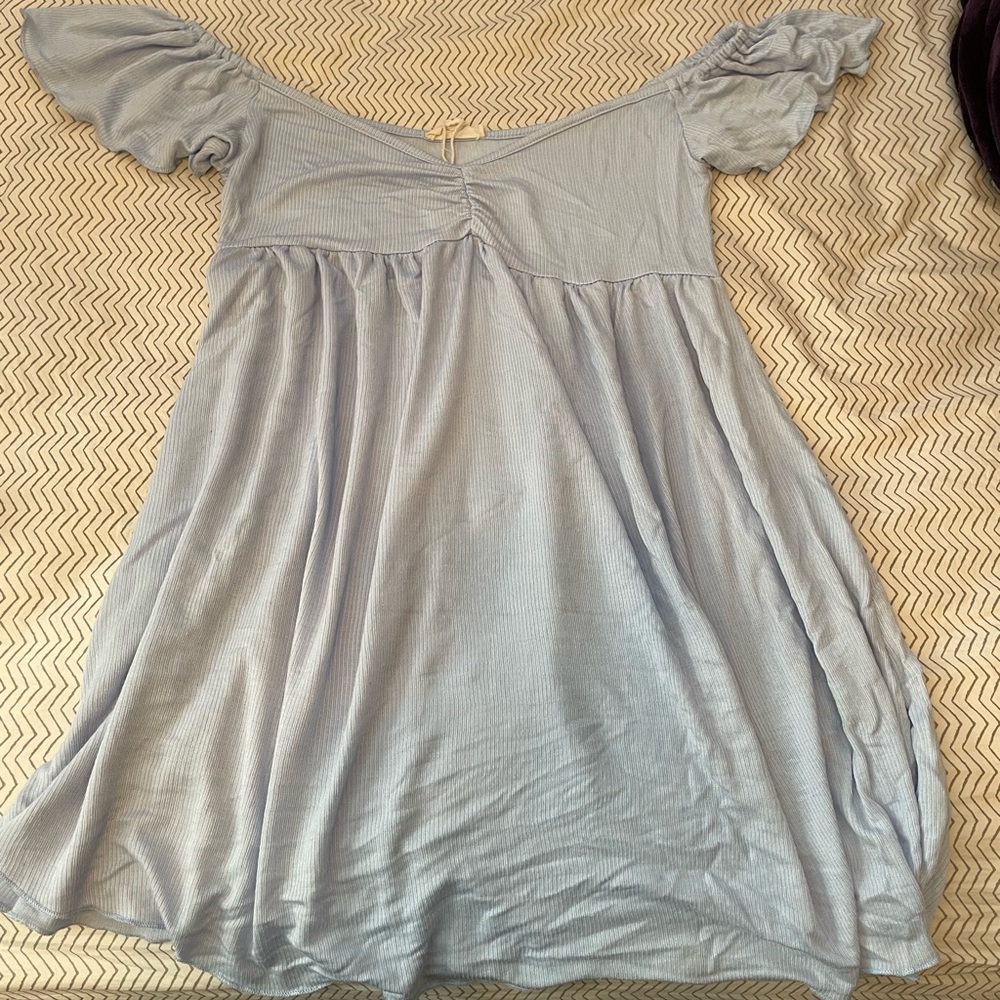 See You Monday flowy light blue dress